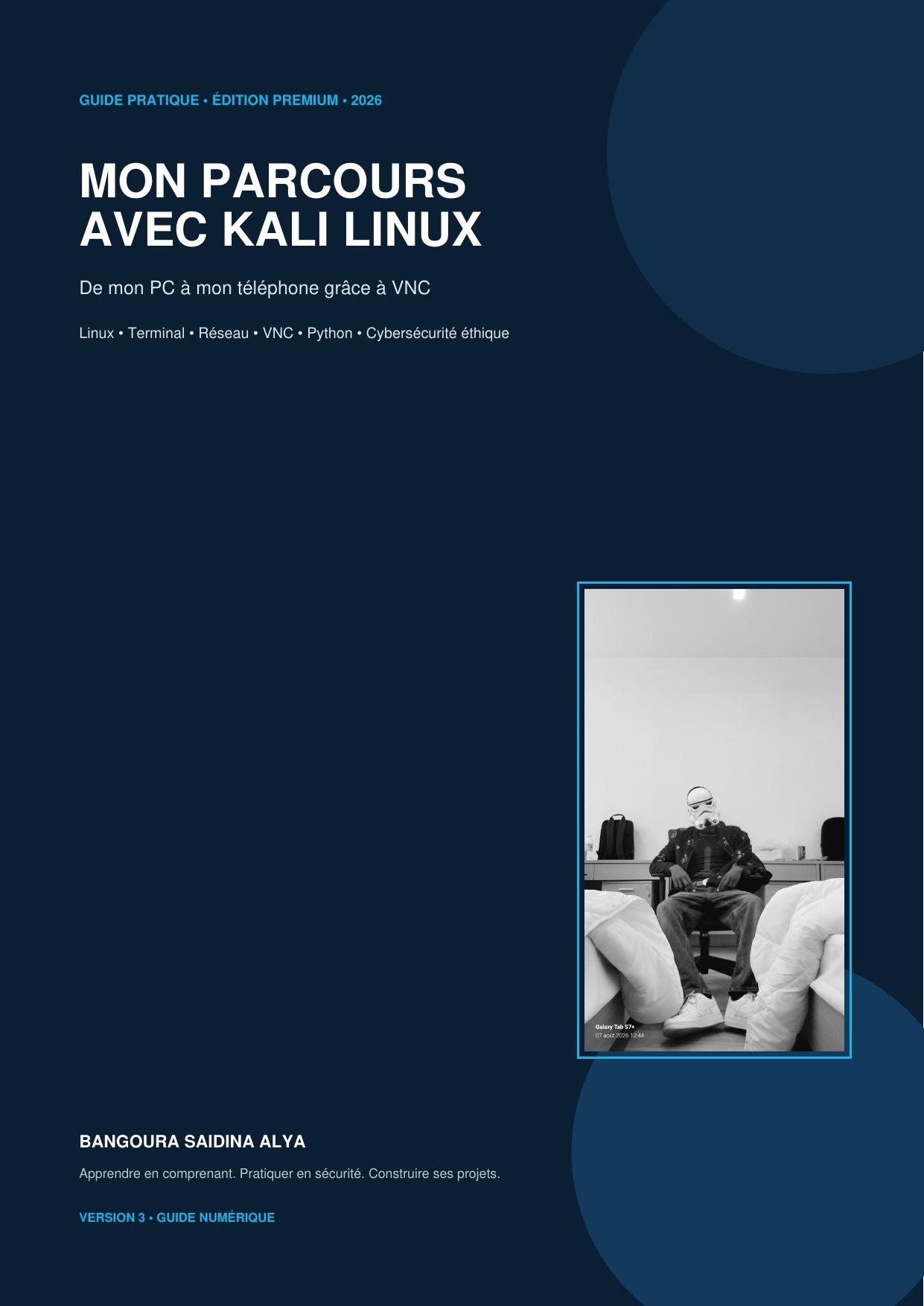 Couverture du guide Mon Parcours avec Kali Linux — Version 3 Premium